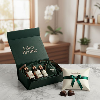 PILLOW AND MAGNETIC CLOSURE BOXES